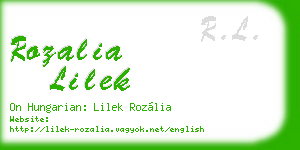 rozalia lilek business card